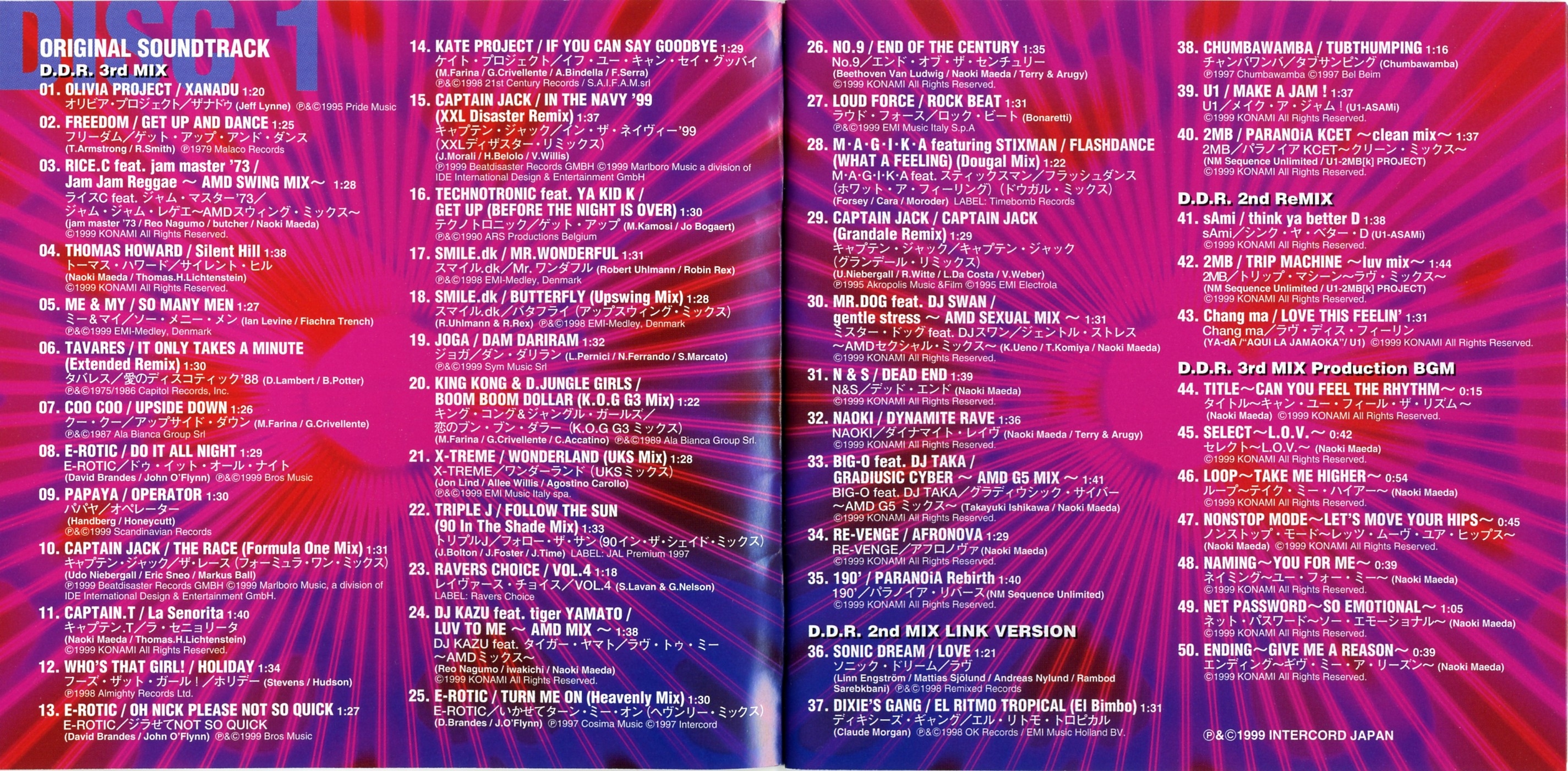 Dance Dance Revolution 3rdMIX ORIGINAL SOUNDTRACK (1999) MP3